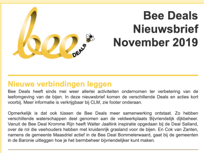 Project Bee Deals volop in bloei:lees alle activiteiten en ontdek de nieuwe partners in de nieuwbrief 